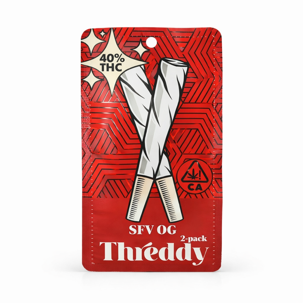 Threddy 2 PACK .5 GRAM INFUSED PRE ROLLS - SFV OG